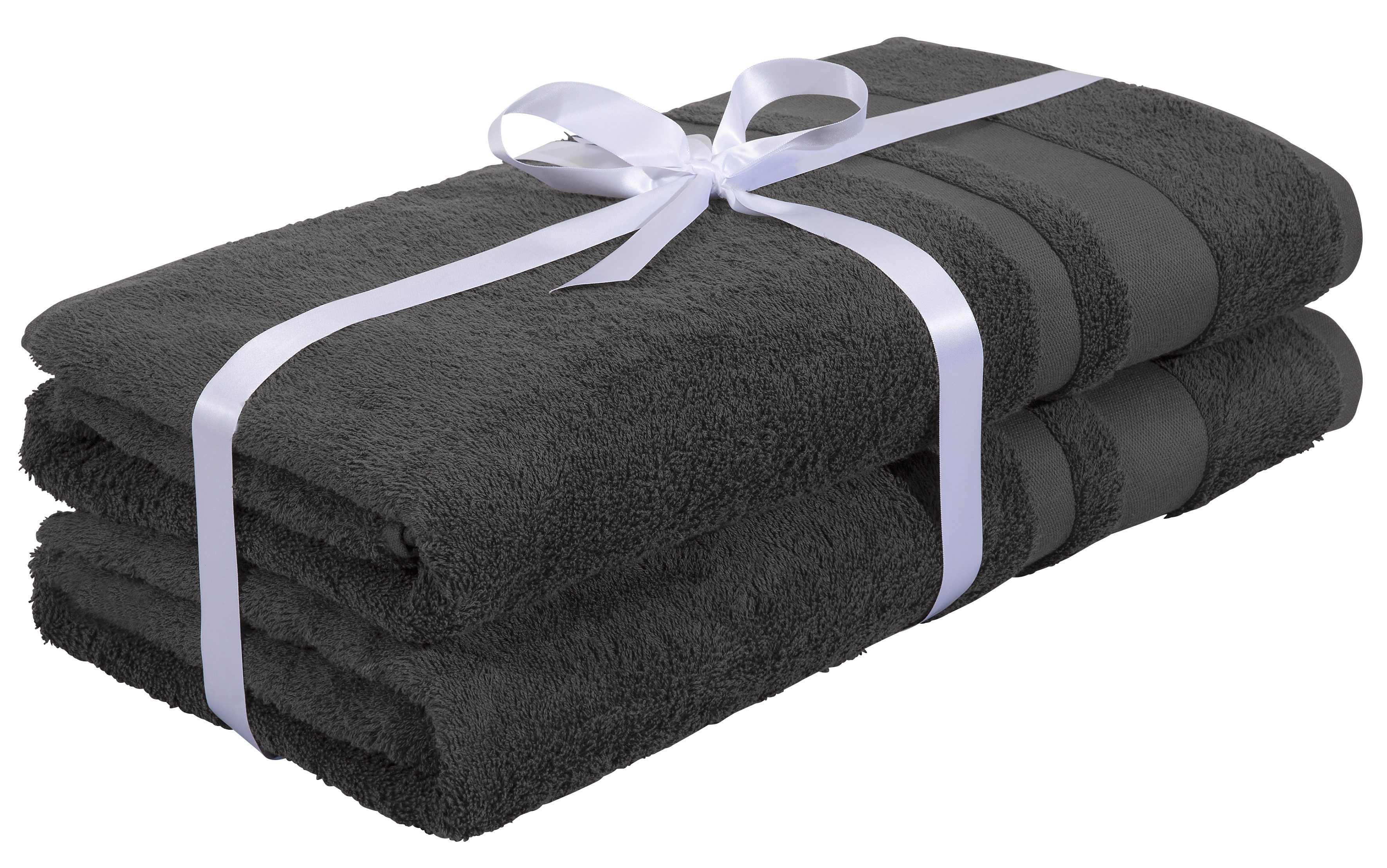 OTTO home Saunatuch Vanessa, als Set und Serie erhältlich, 2 Saunatücher, 80x200cm, Walkfrottee (Set, 2-St), Handtücher mit Bordüre, 100% Baumwolle, einfarbig, weich. Reduzierter Preis € 27,54. Unverbindliche Preisempfehlung € 78,99