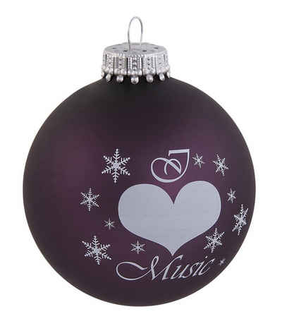 mugesh Weihnachtsbaumkugel Weihnachtskugel Love Music pflaume, für Musiker