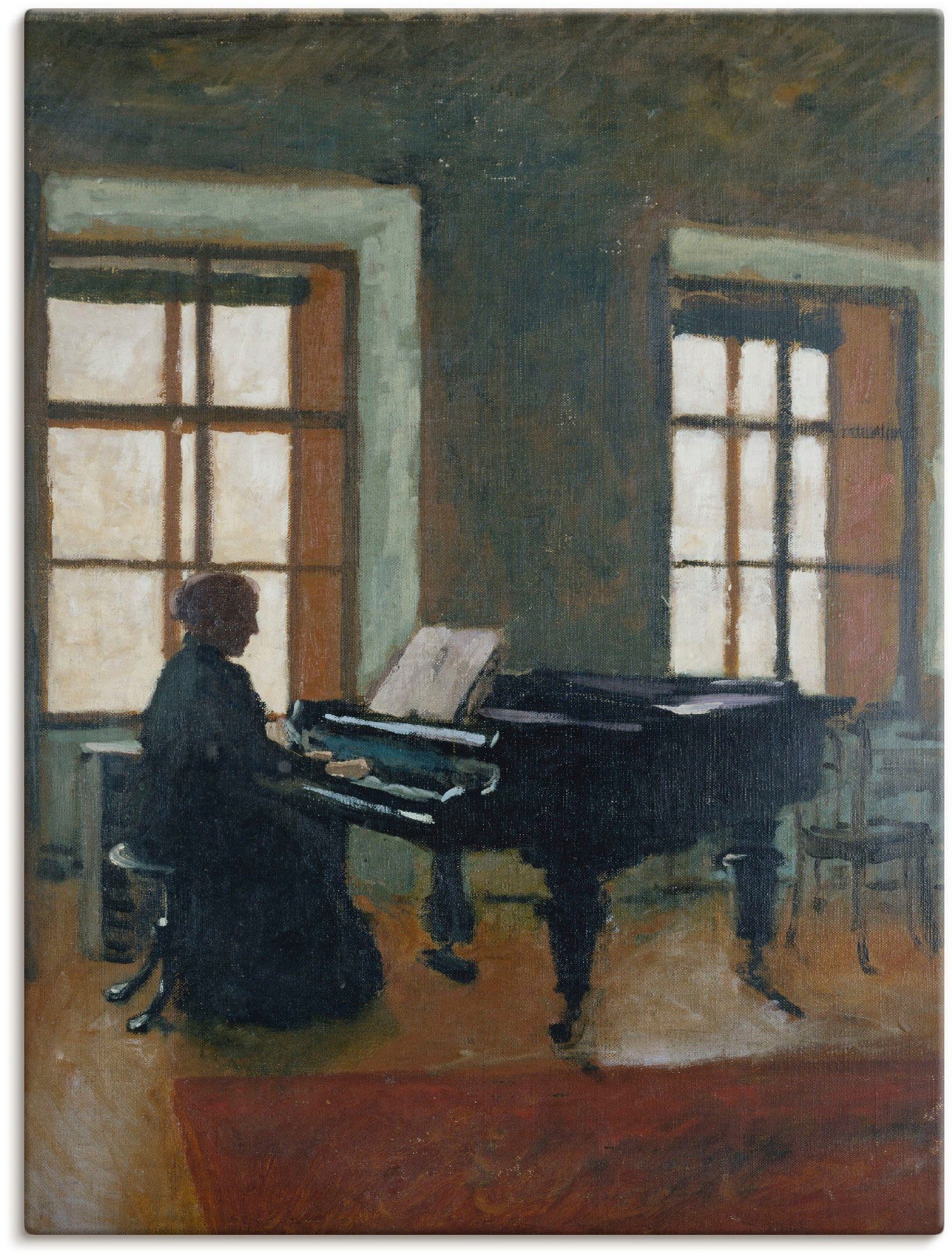Artland Wandbild Am Klavier. 1910, Instrumente (1 St), als Leinwandbild, Плакат in verschied. Größen