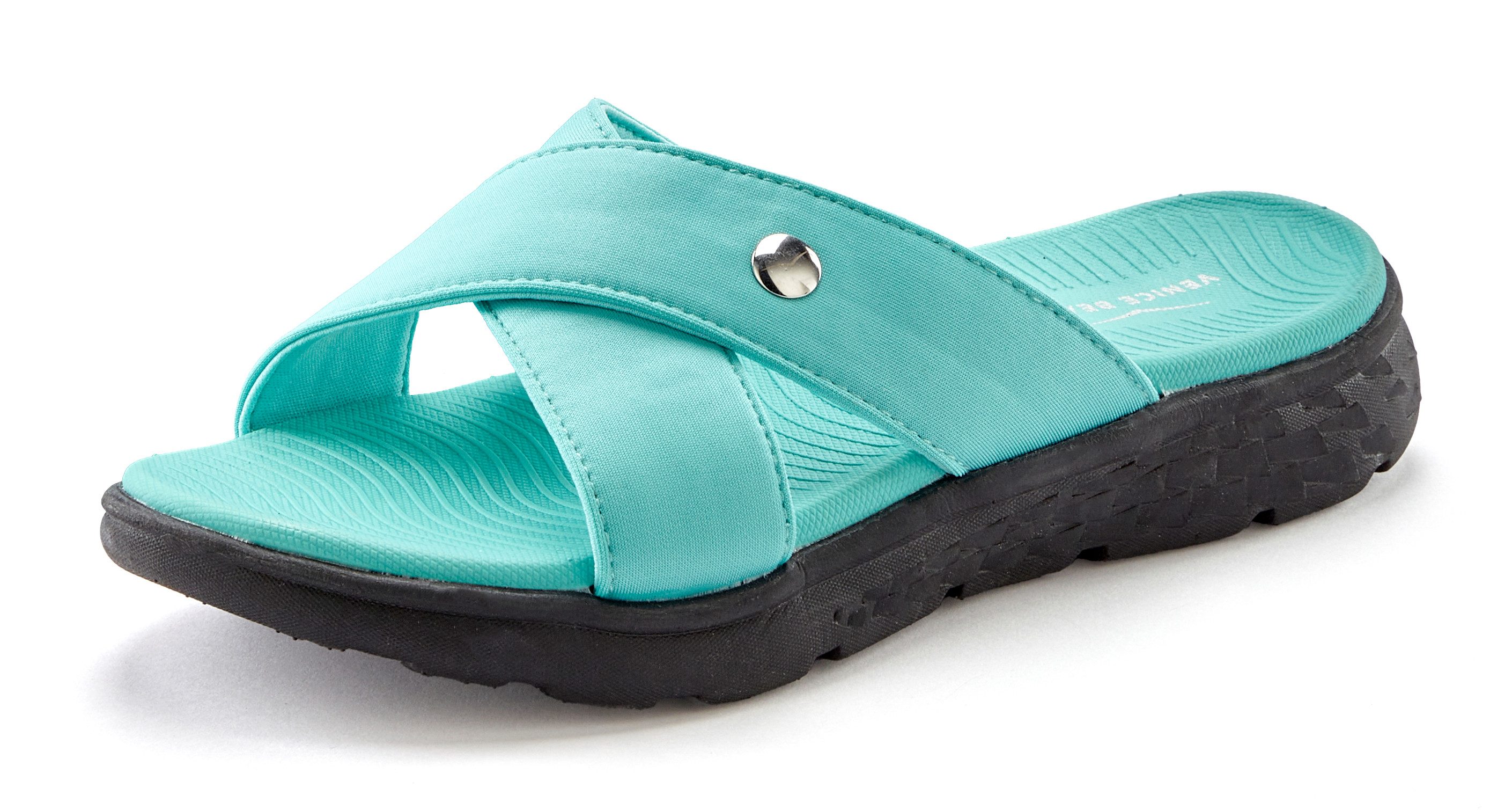 Venice Beach Sandale, Badeschuh, Sommerschuhe, Badelatsche, Flip Flop, Badeschlappe Badepantolette mit wasserabweisender und leichter Sohle VEGAN