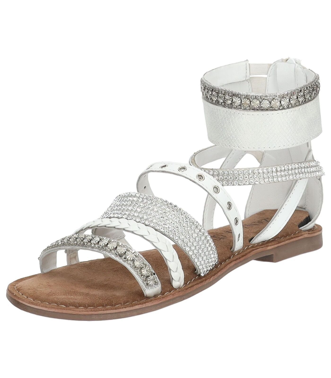 Lazamani Sandalen Leder/Textil Schaftsandalette günstig online kaufen