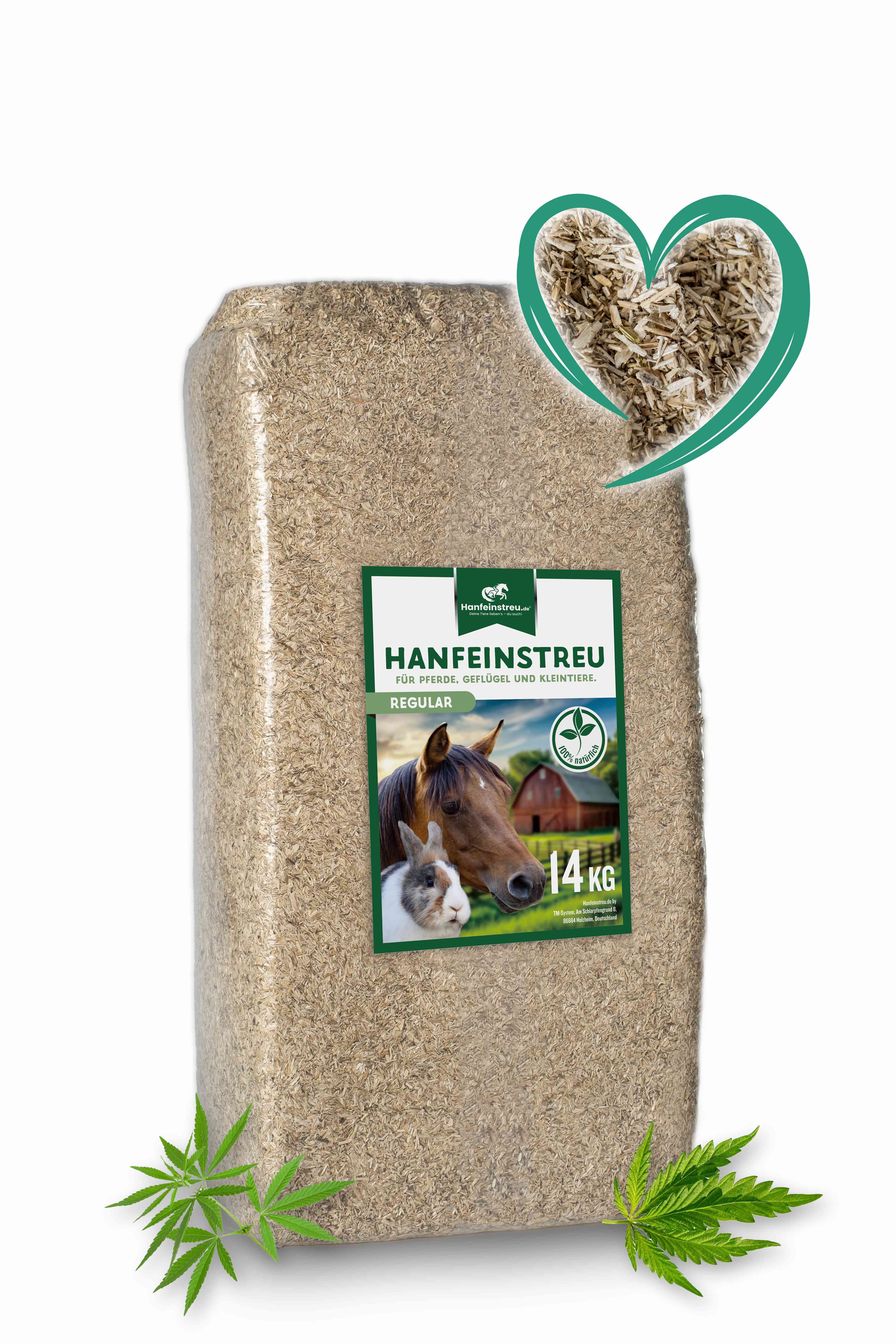 Einstreu Hanfeinstreu Regular - 140 Liter - Natürlich, saugstark & hygienisch