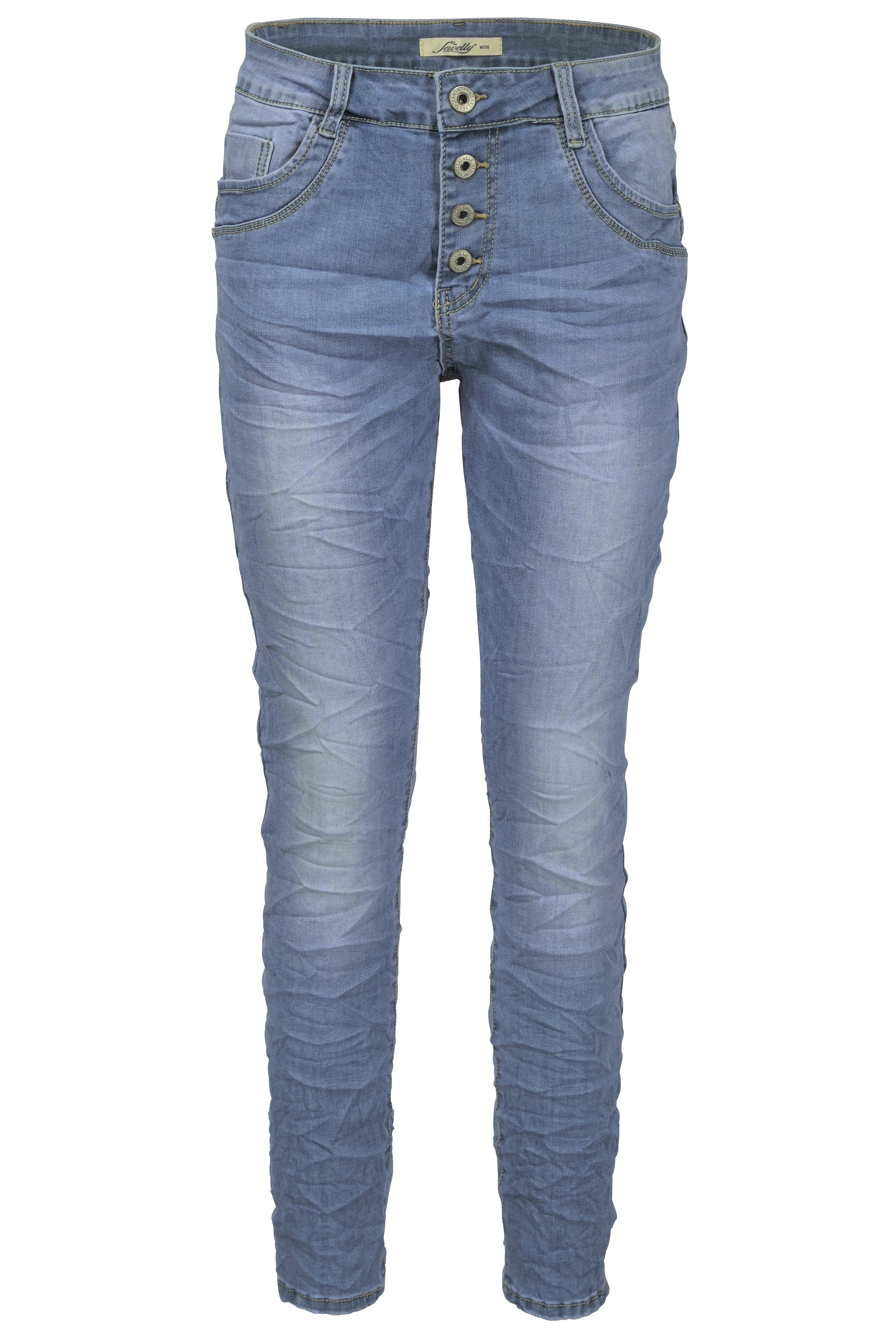 Crash-Look Regular-fit-Jeans Stretch Five-Pocket im Jewelly Jeans