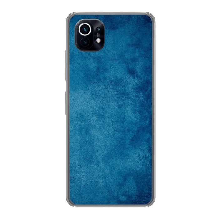 MuchoWow Handyhülle Beton - Blau - Vintage - Strukturiert - Industriell Phone Case Handyhülle Xiaomi Mi 11 Silikon Schutzhülle