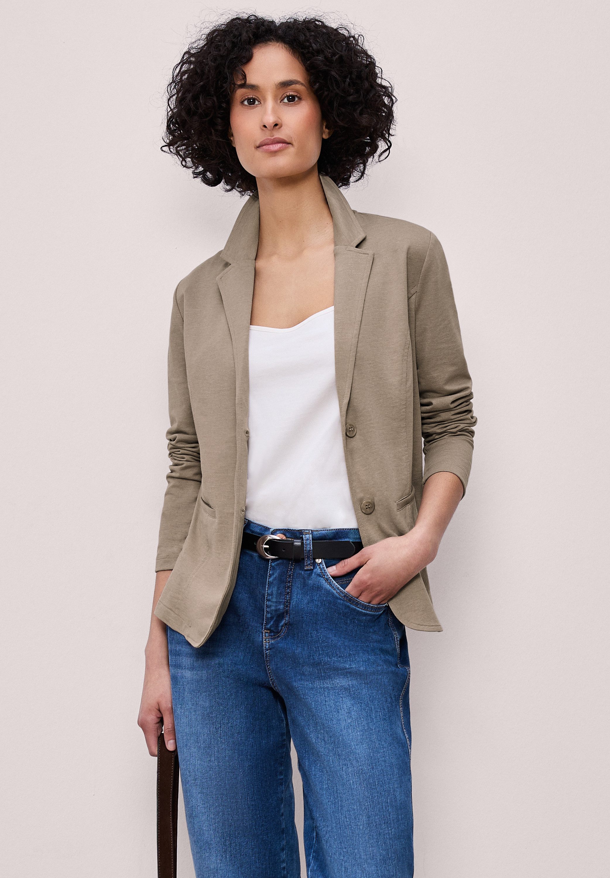 STREET ONE Sweatblazer im soften Baumwoll-Mix günstig online kaufen
