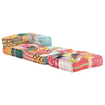 vidaXL Sofa Modularer Pouf Patchwork Stoff