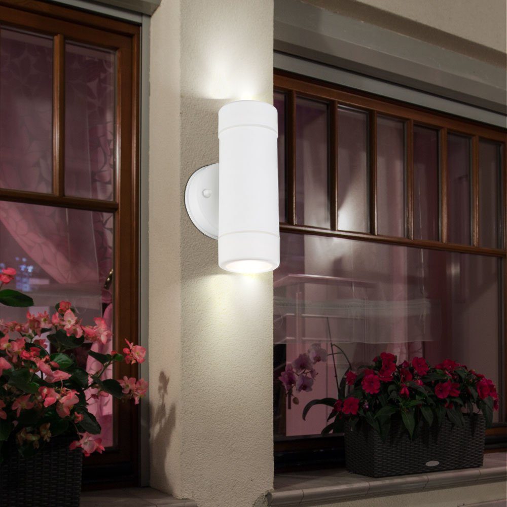 etc-shop Außen-Wandleuchte, Leuchtmittel inklusive, Neutralweiß, Up Down Außen Leuchte Wandlampe Beleuchtung Fassaden