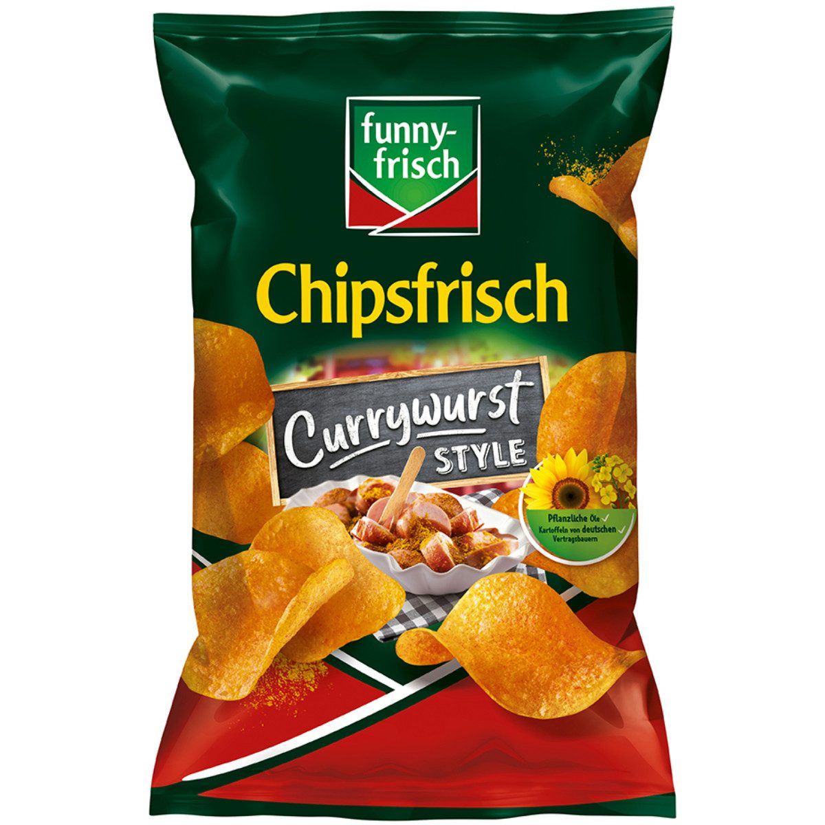 funny-frisch Knabberei, funny frisch Chipsfrisch Currywurst Style Kartoffelchips 150g