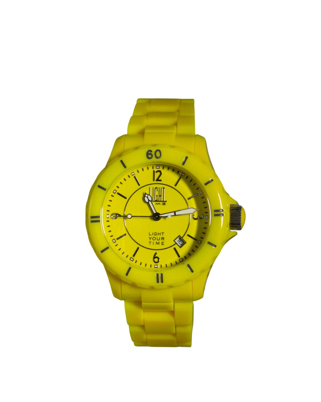 Light Time Quarzuhr Armbanduhr Herren Kunststoff Datum Gelb L116YEL