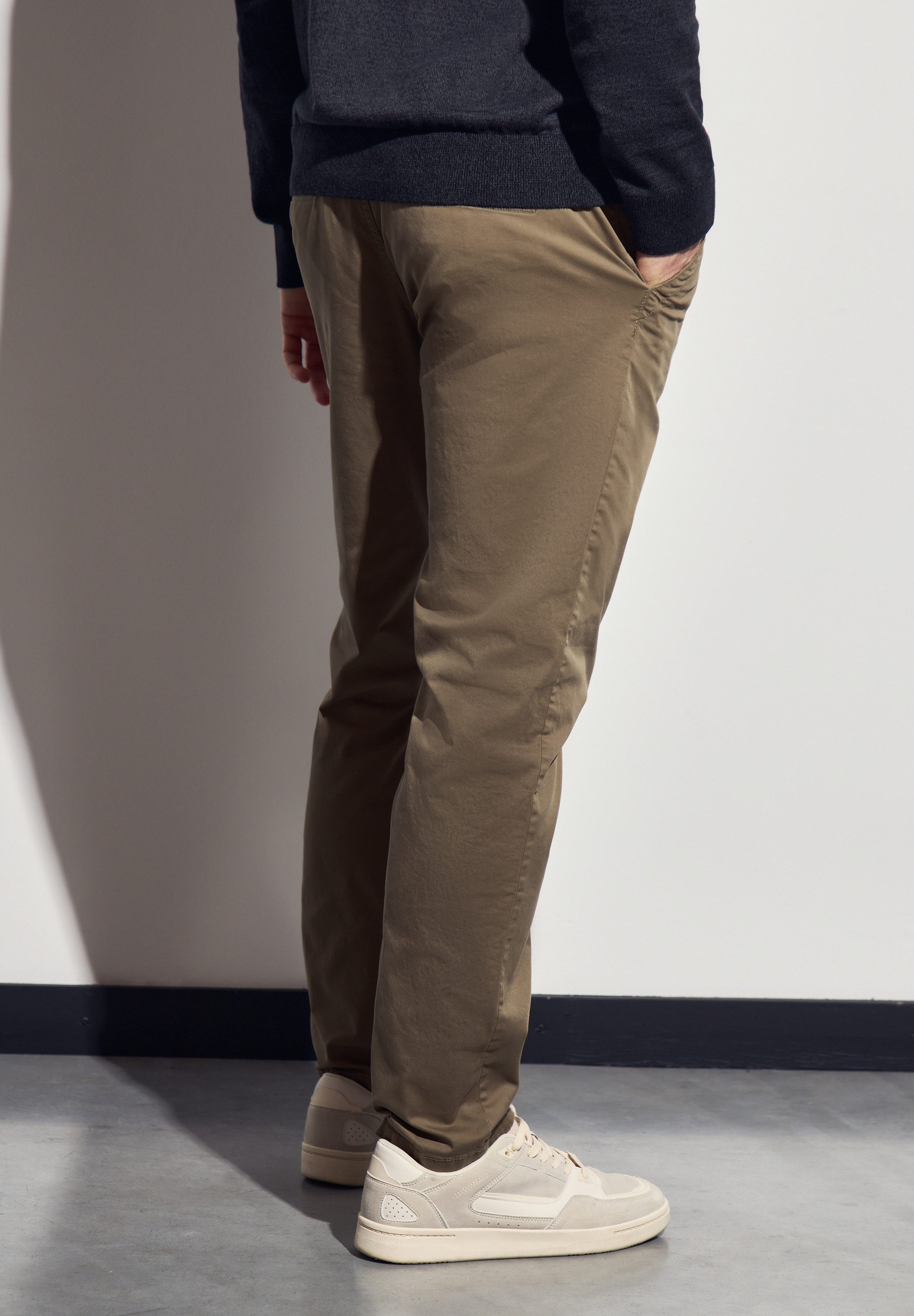 STREET ONE MEN Chinohose aus Baumwolle günstig online kaufen