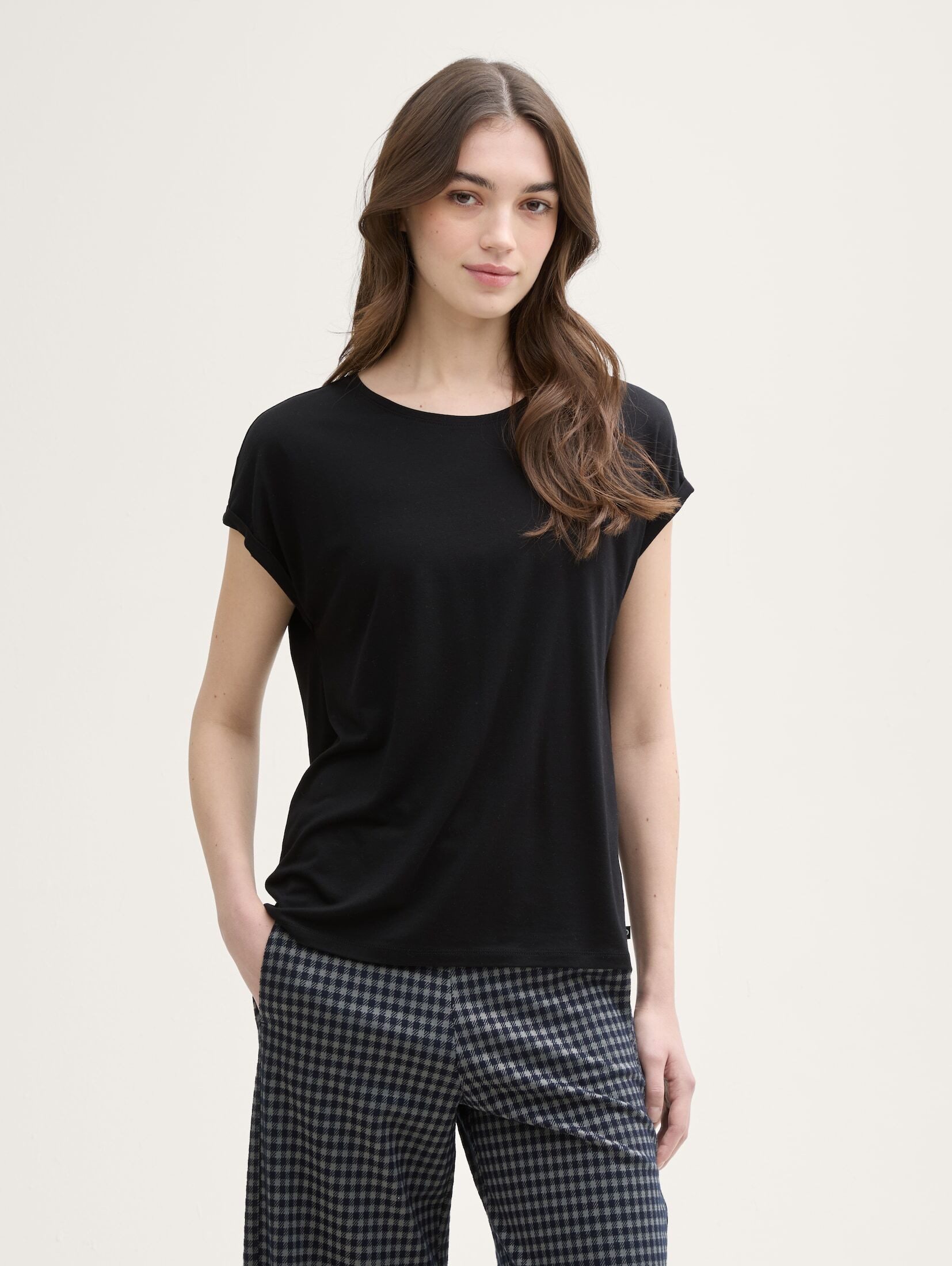 TOM TAILOR Denim T-Shirt mit Rundhalsausschnitt günstig online kaufen