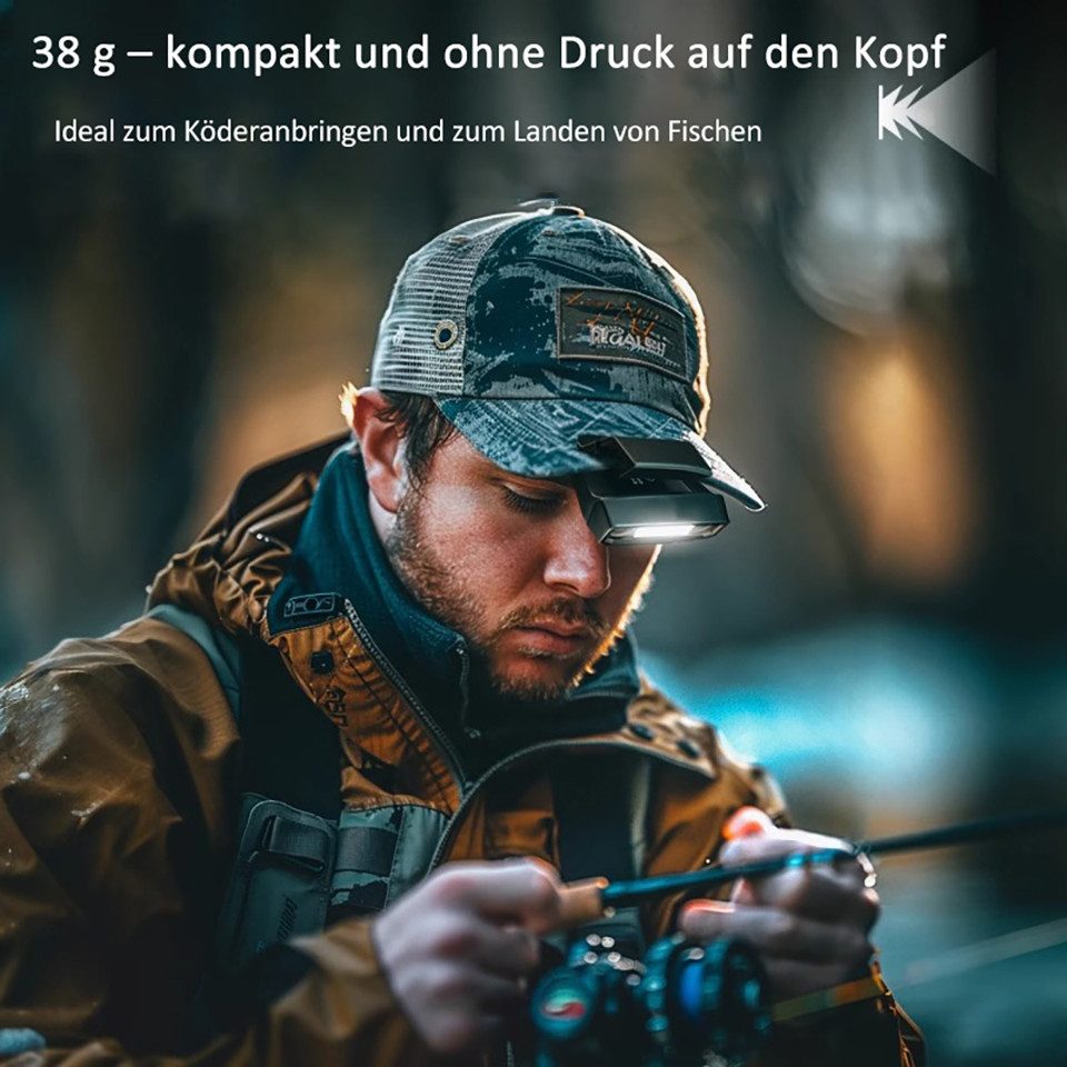 Solarandmore LED Stirnlampe Stirnlampe, stirnlampe led wiederaufladbar, kopflampe stirnlampe, Stirnlampen, stirnlampe led, für Joggen, Radfahren, Camping, Schwarz