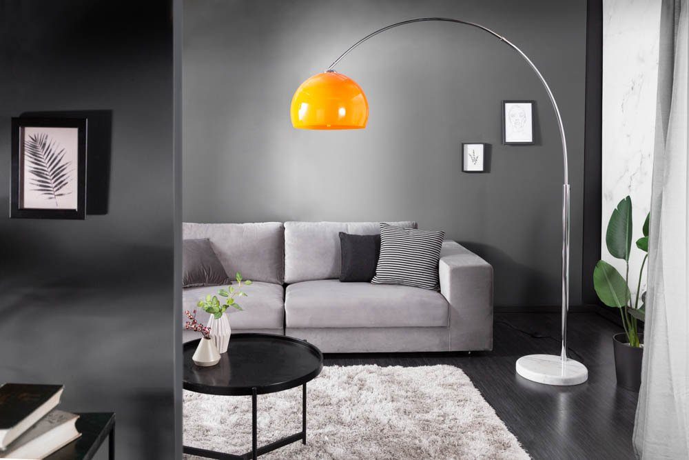 riess-ambiente Bogenlampe LOUNGE DEAL 175-205cm orange, ohne Leuchtmittel, Wohnzimmer · Metall · verstellbar · Modern Design