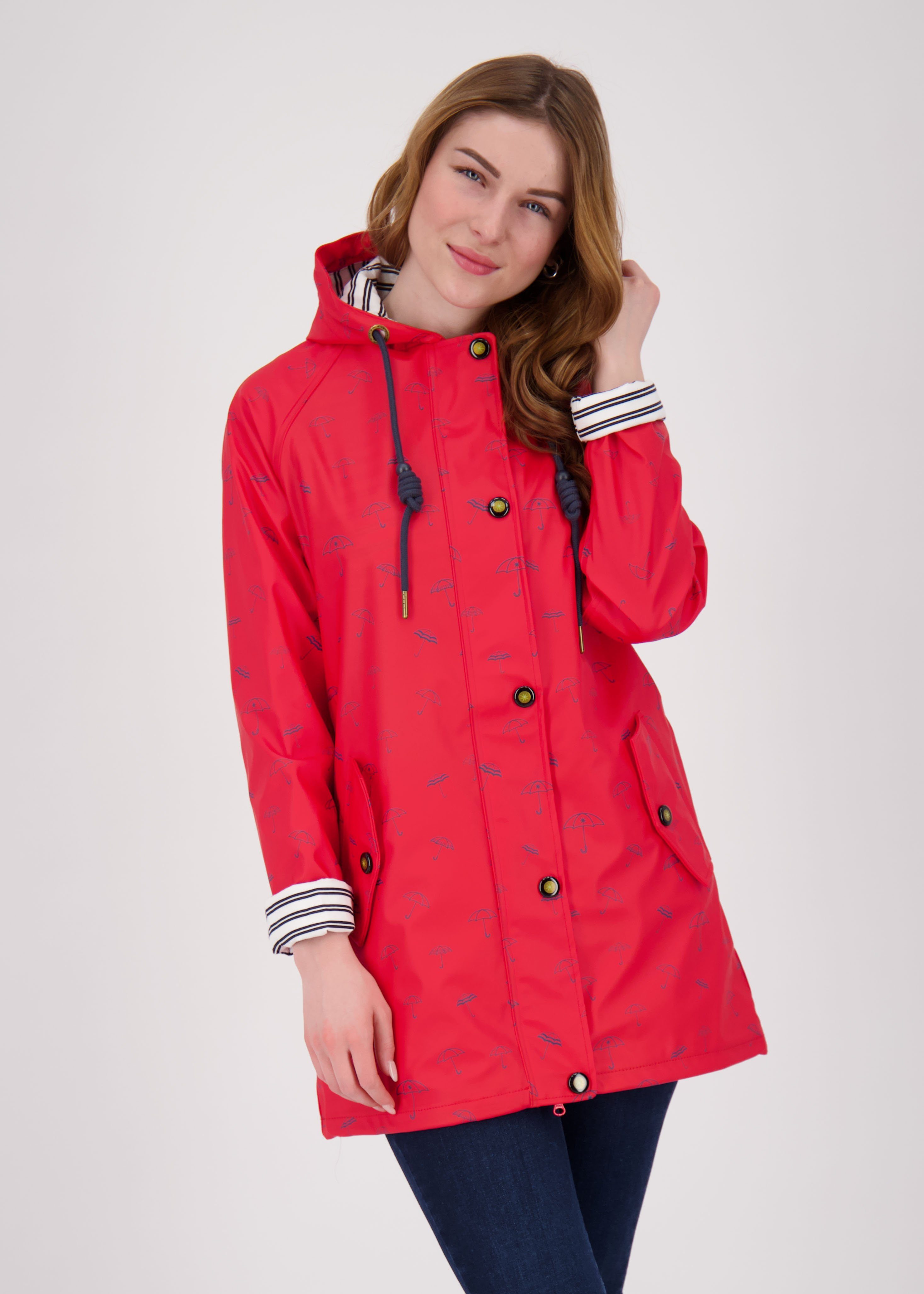 DEPROC Active Regenjacke Friesennerz #ankerglutbucht CS NEW WOMEN Auch in Großen Größen erhältlich red