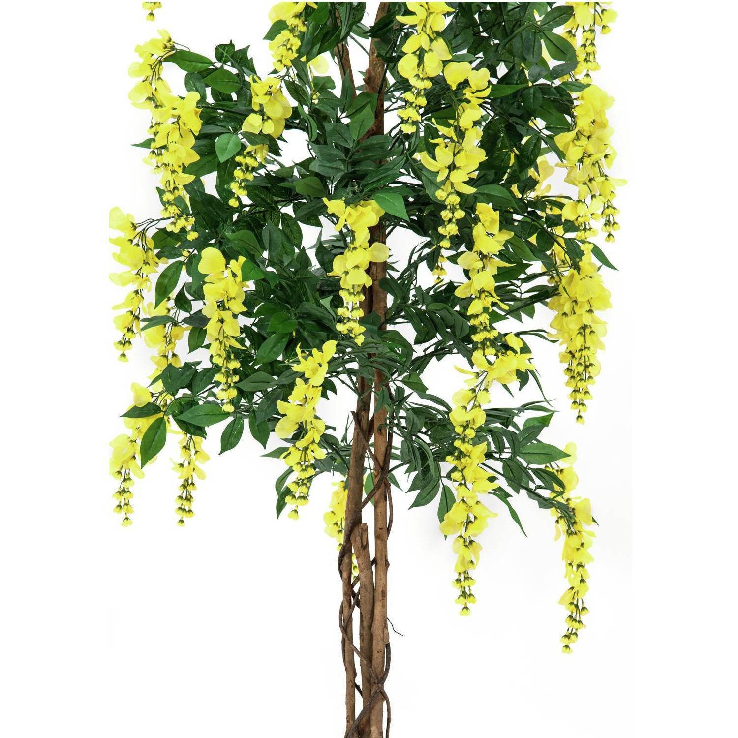 Kunstbaum Künstlicher Goldregenbaum, 2020 Blätter, Echtstamm, gelb, 180cm Goldregen, artplants, Höhe 180.0 cm