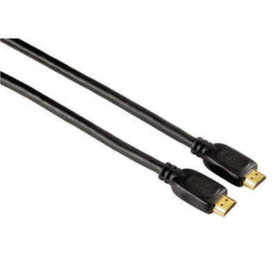 Hama HQ 1,5m High-Speed HDMI-Kabel vergoldet Video-Kabel, HDMI, (150 cm), Full HD TV ARC 3D 1080p HD TV LED LCD OLED Plasma vergoldete Stecker
