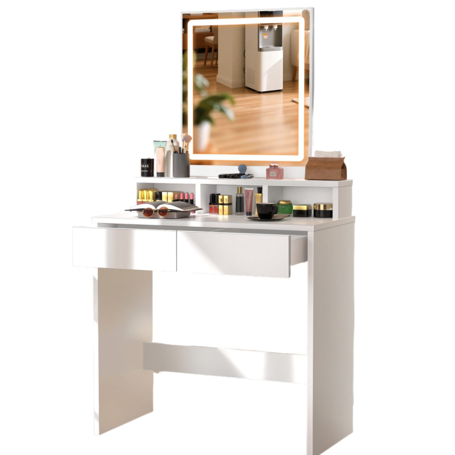 oyajia Schminktisch Schminktisch mit 2 Schubladen,Frisiertisch Spiegel mit günstig online kaufen