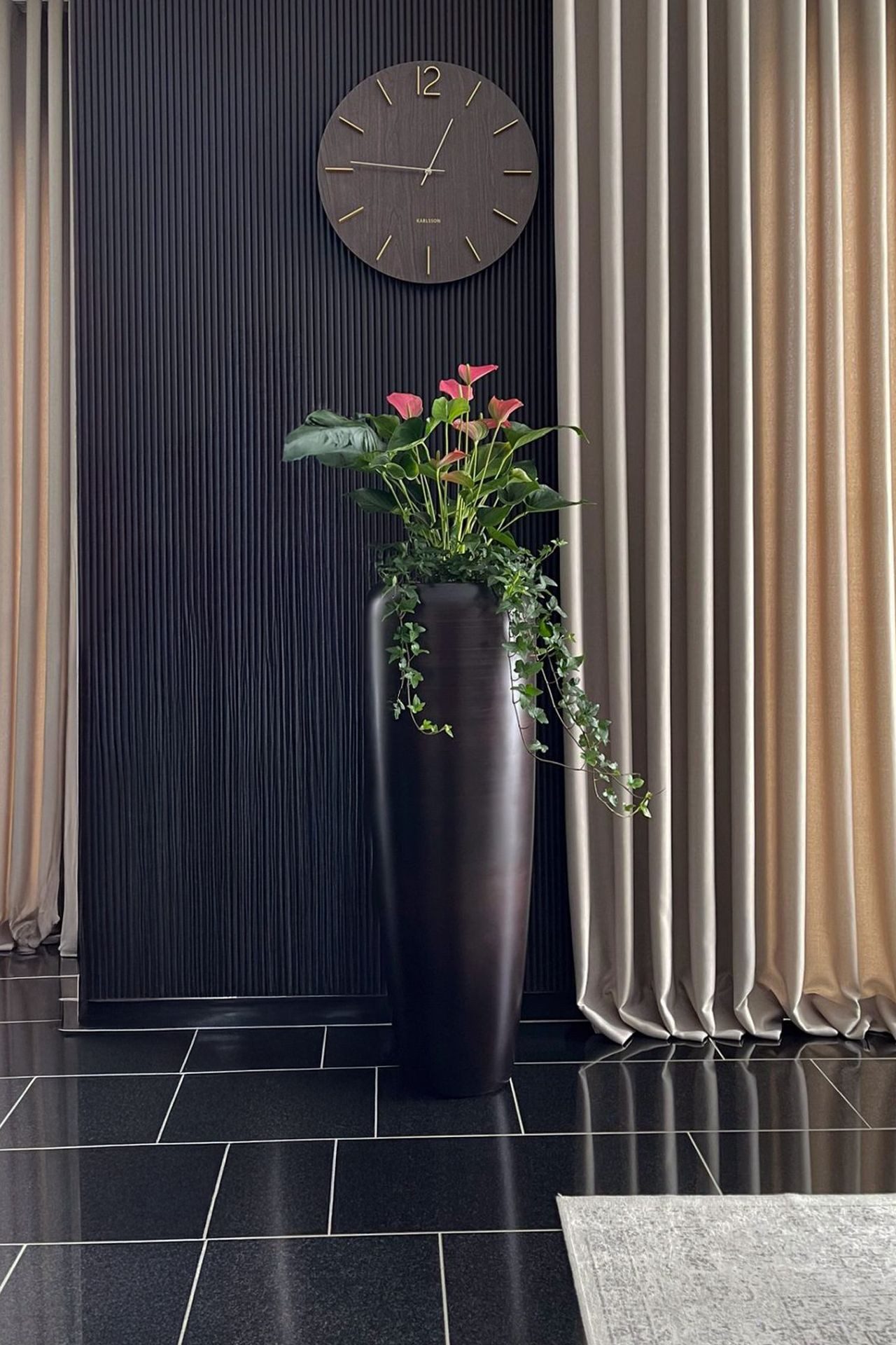 VIVANNO Bodenvase Fiberglas CAVITA Rund - günstig online kaufen