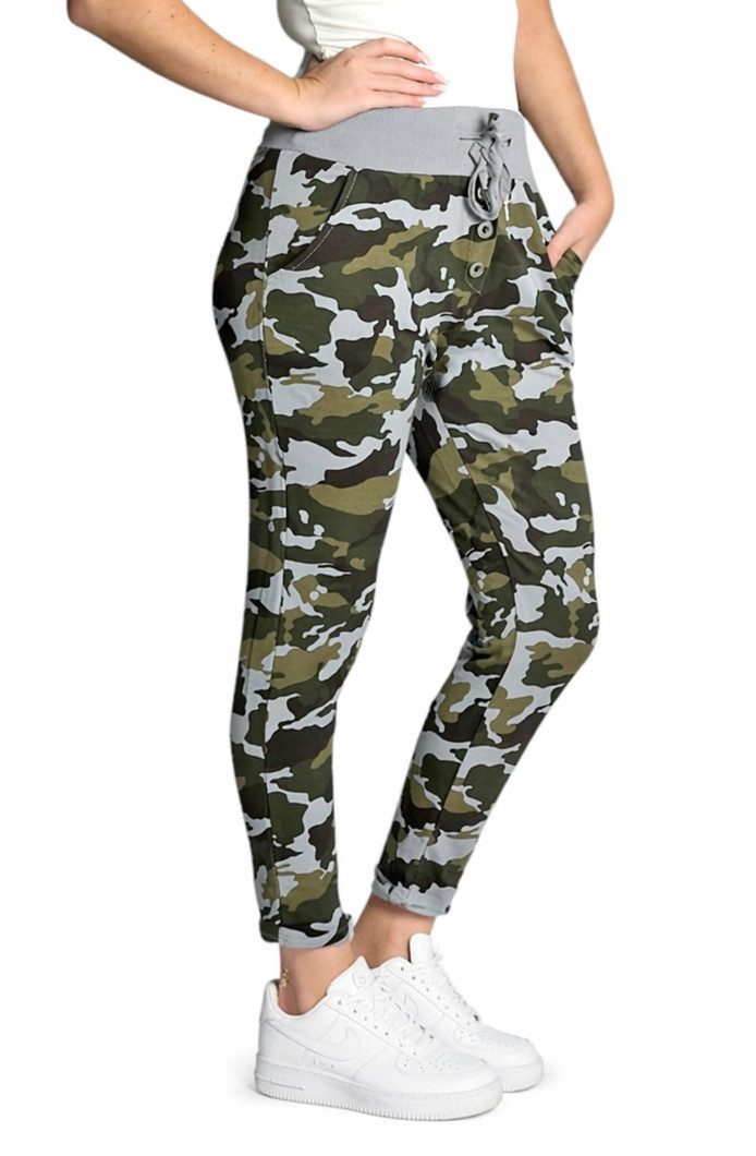 Mississhop Boyfriend-Hose Camouflage Damenhose Militär Hose Jogginghose M.121