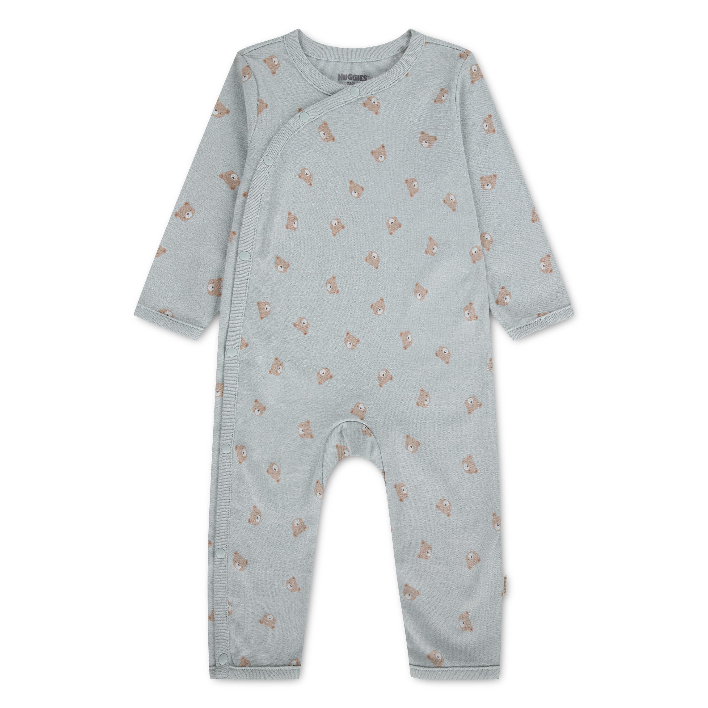 HUGGIES babywear Strampler HUGN COVERALL Langarm-Overall mit durchgehender Knopfleiste und Allover-Prints