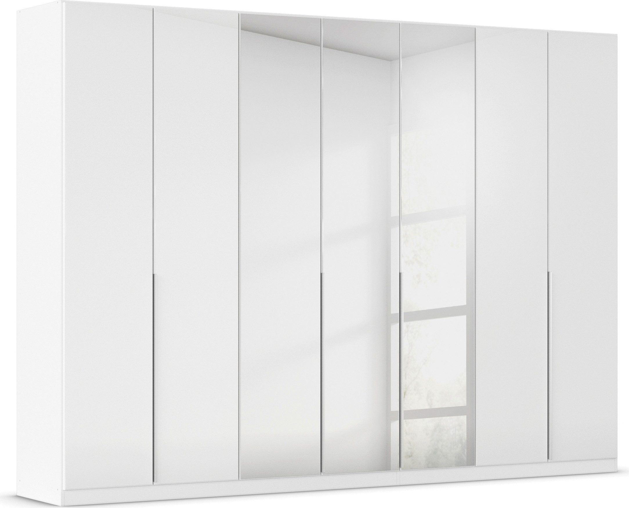 OTTO home Drehtürenschrank Kleiderschrank Schrank Garderobe AGORDO mit Glasfront und Spiegel (in zwei Griff-Farben, Breiten 91-405 cm) durchdachte Innenausstattung, in 8 Breiten und 2 Höhen MADE IN GERMANY
