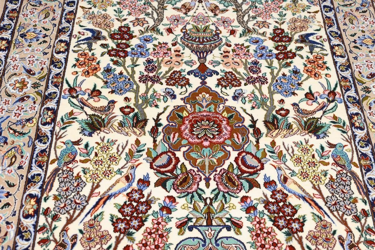 108x163 mm Trading, 6 rechteckig, Isfahan Seidenkette Orientteppich Nain Höhe: Handgeknüpfter Orientteppich,