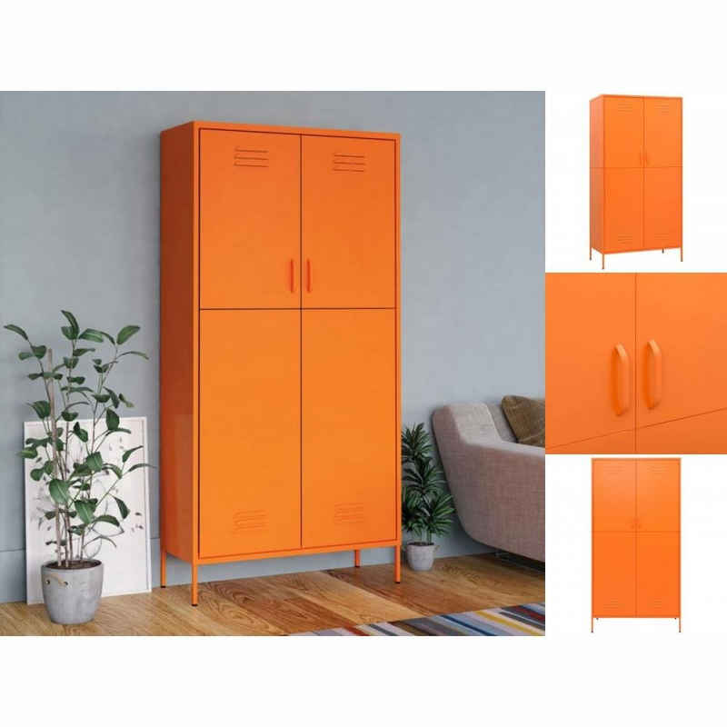 vidaXL Kleiderschrank Kleiderschrank Orange 90x50x180 cm Stahl