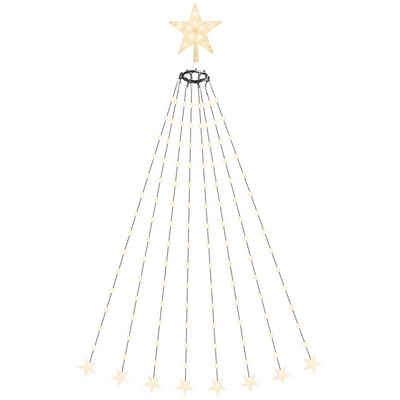 Salcar LED-Lichterkette »1,5m/2m 130/210 LED Christbaumbeleuchtung Lichterkette mit Ring, Weihnachtsbaum Lichterkette mit 1 Weihnachtsbaumspitze Stern«, USB, 9 verschiedene Modi, mit Fernbedienung, mit 8 Girlanden