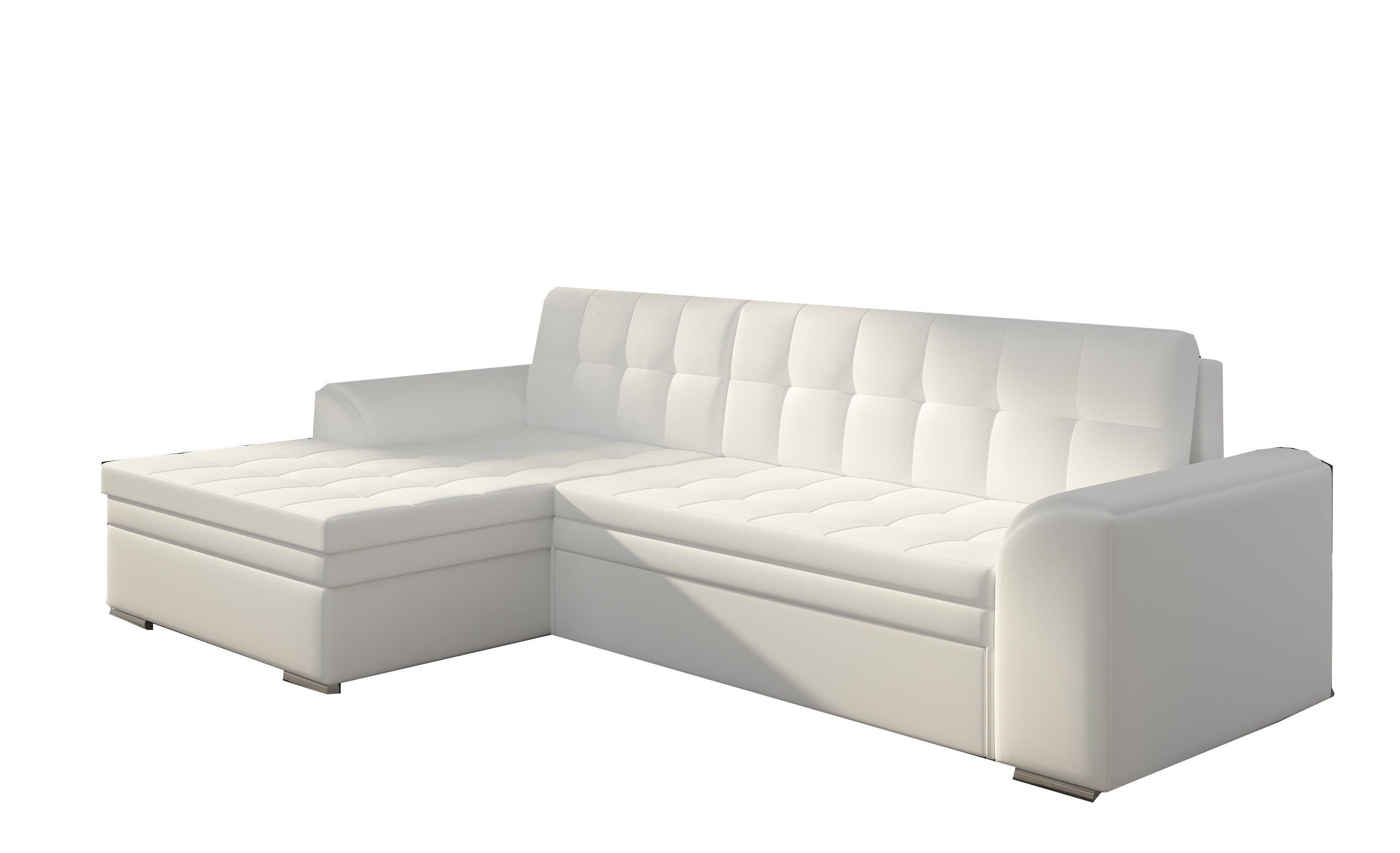 MOEBLO Ecksofa Carlos, Eckcouch Wohnlandschaft Sofa mit Ottomane Eckgarnitur Polsterecke, mit Relaxfunktion