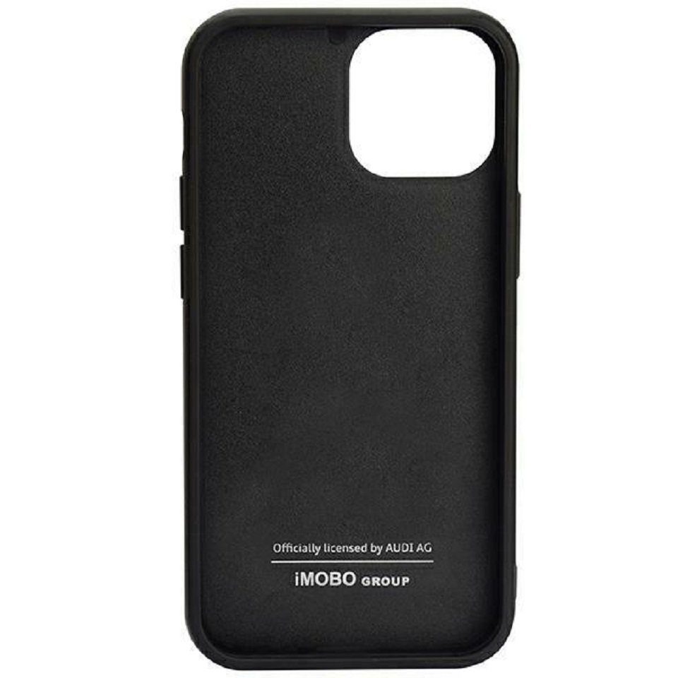 Audi Handyhülle Case iPhone 14 Pro Carbon Optik schwarz silber 6,1 Zoll, Kantenschutz