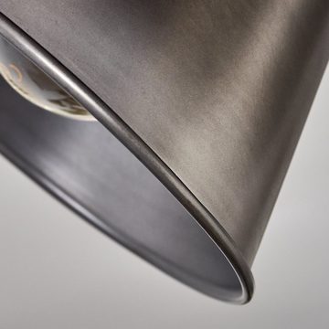 hofstein Deckenleuchte moderne Deckenlampe aus Metall/Holz in Schwarz/Dunkelbraun, ohne Leuchtmittel, mit verstellbaren Schirmen, 4x E27, ohne Leuchtmittel