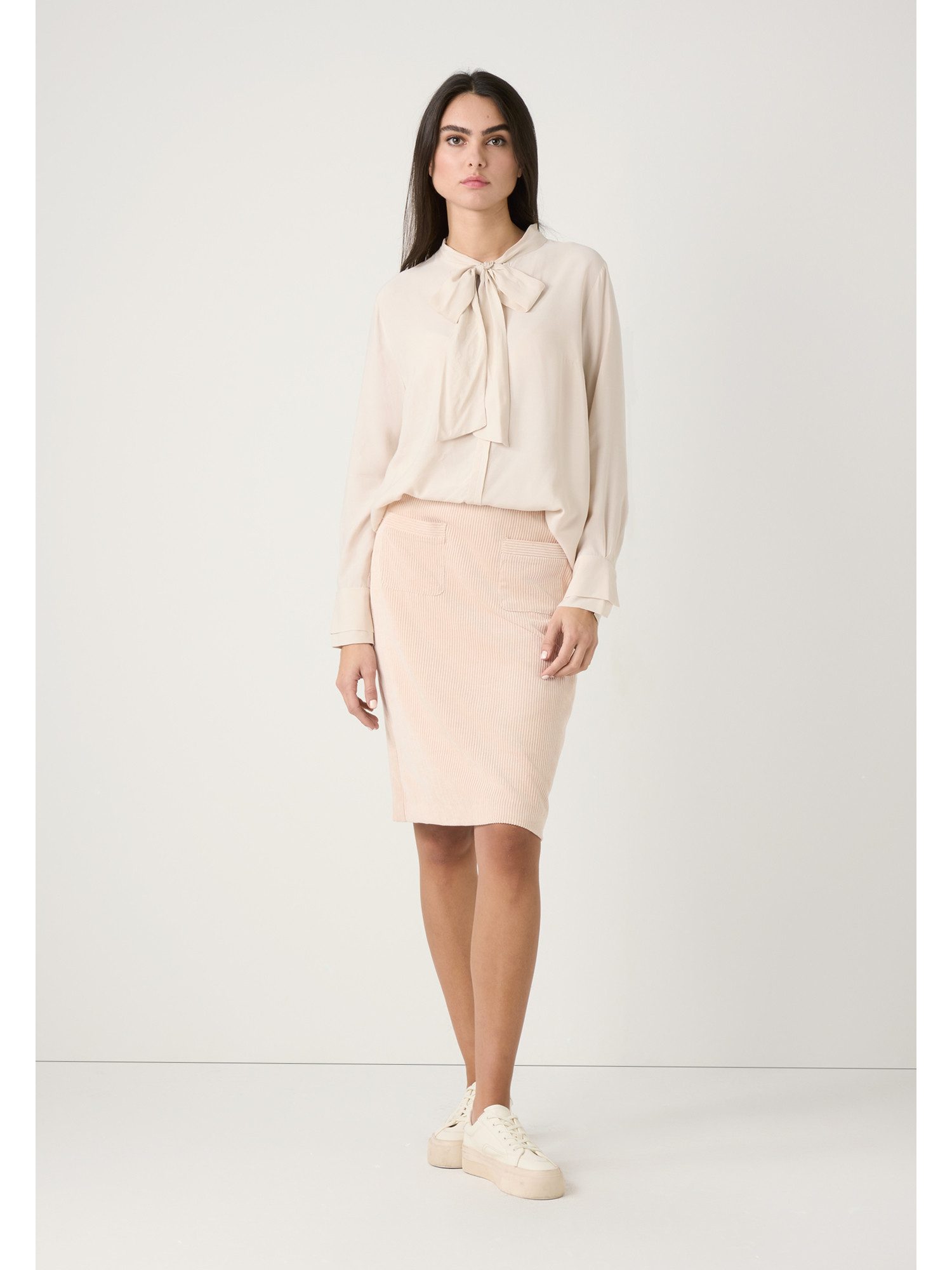 MORE&MORE Langarmbluse elegante Schluppenbluse günstig online kaufen
