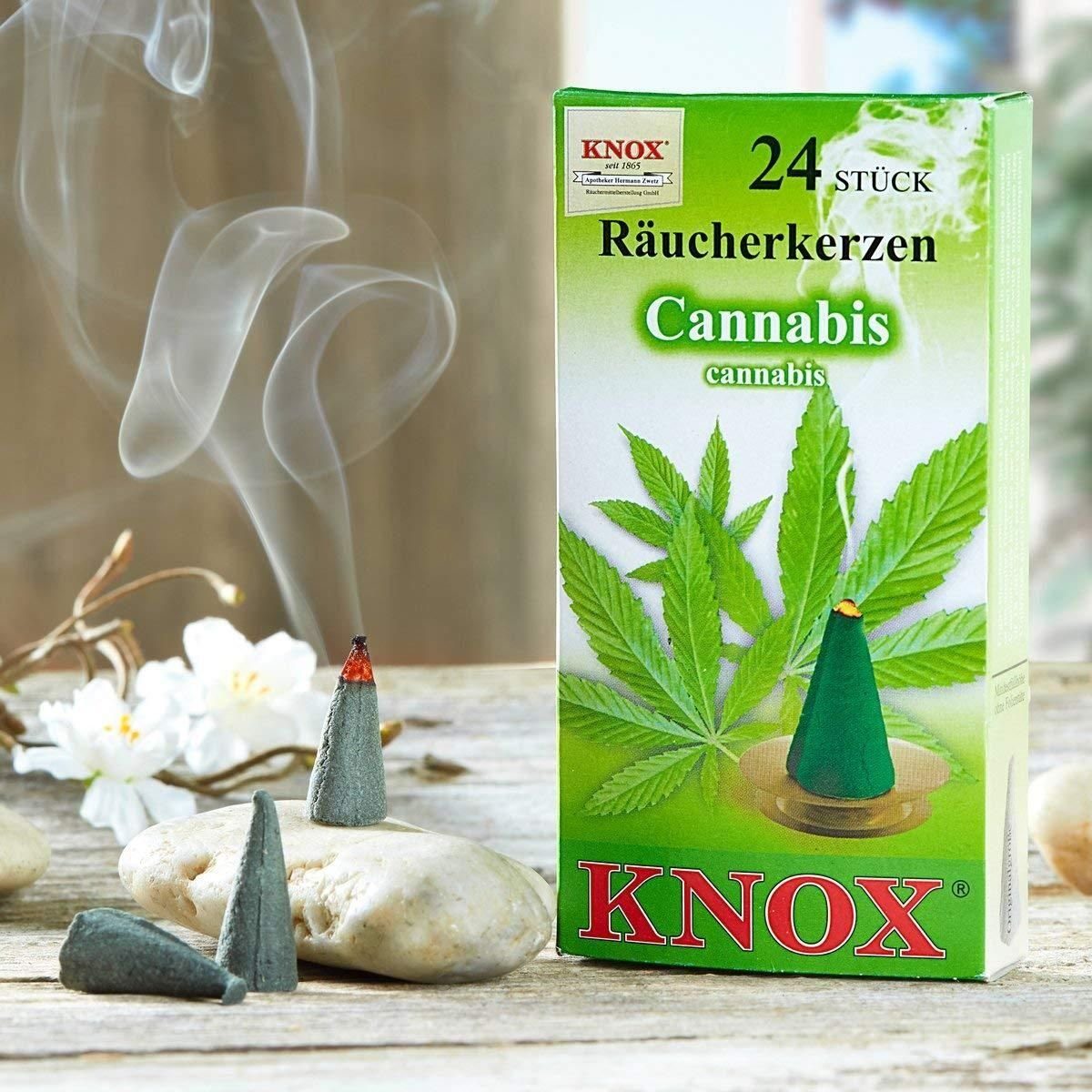 KNOX Räucherkegel 5 Päckchen Räucherkerzen- Cannabis - 24er Packung