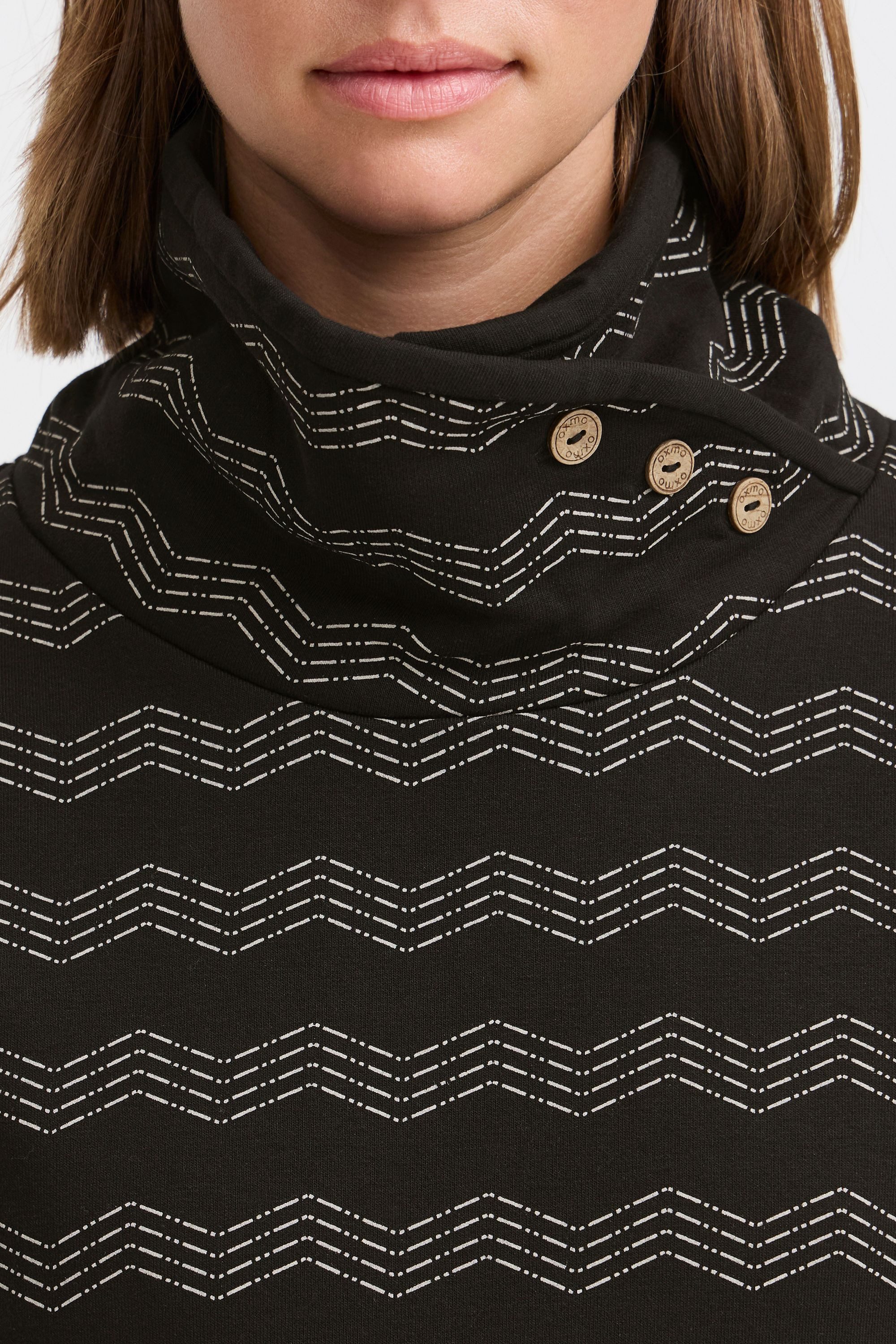 OXMO Sweatshirt OXVernita Modischer Sweater mit hohem Kragen