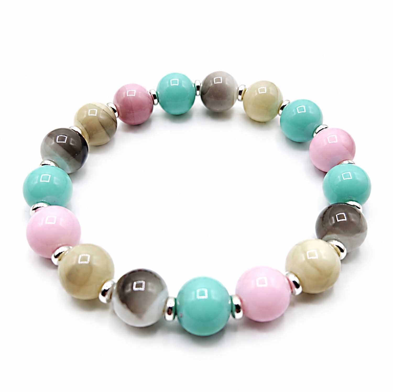 Impala Perlenarmband Armband Beach Keramikperlen – 6 Farben, elastisch, elastisch