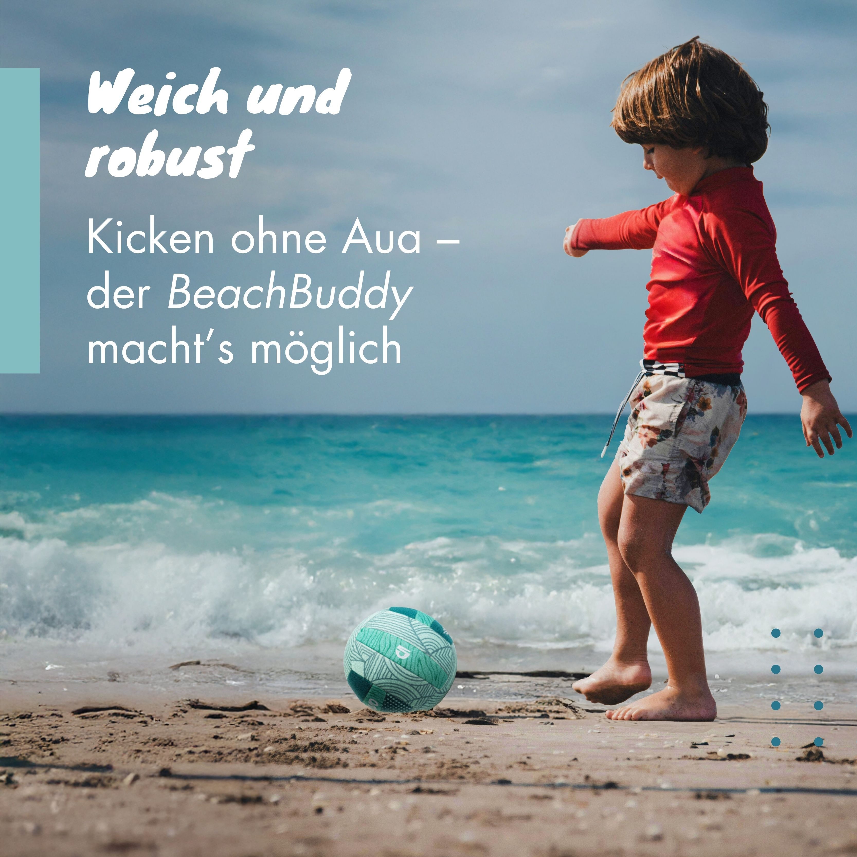 Momevo Beachball Beachbuddy Neopren Wasserball Kinder – Weich für Pool & Strand