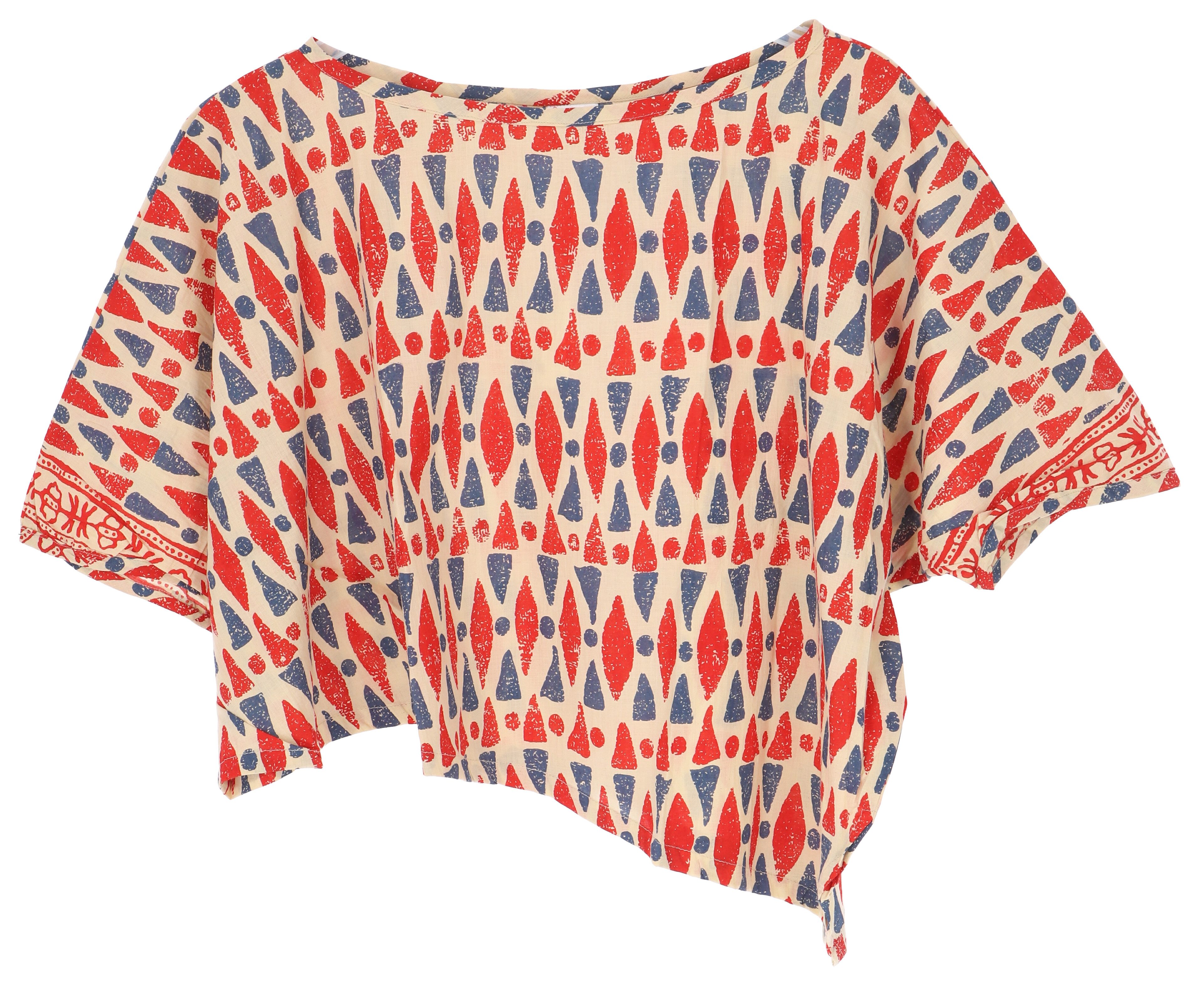 Guru-Shop Longbluse Boho Blusentop, asymmetrische Basic.. alternative Bekleidung