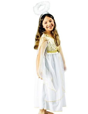 Funny Fashion Kostüm Kinder Engelskostüm 'Lucia' Weiß Gold - Christkind