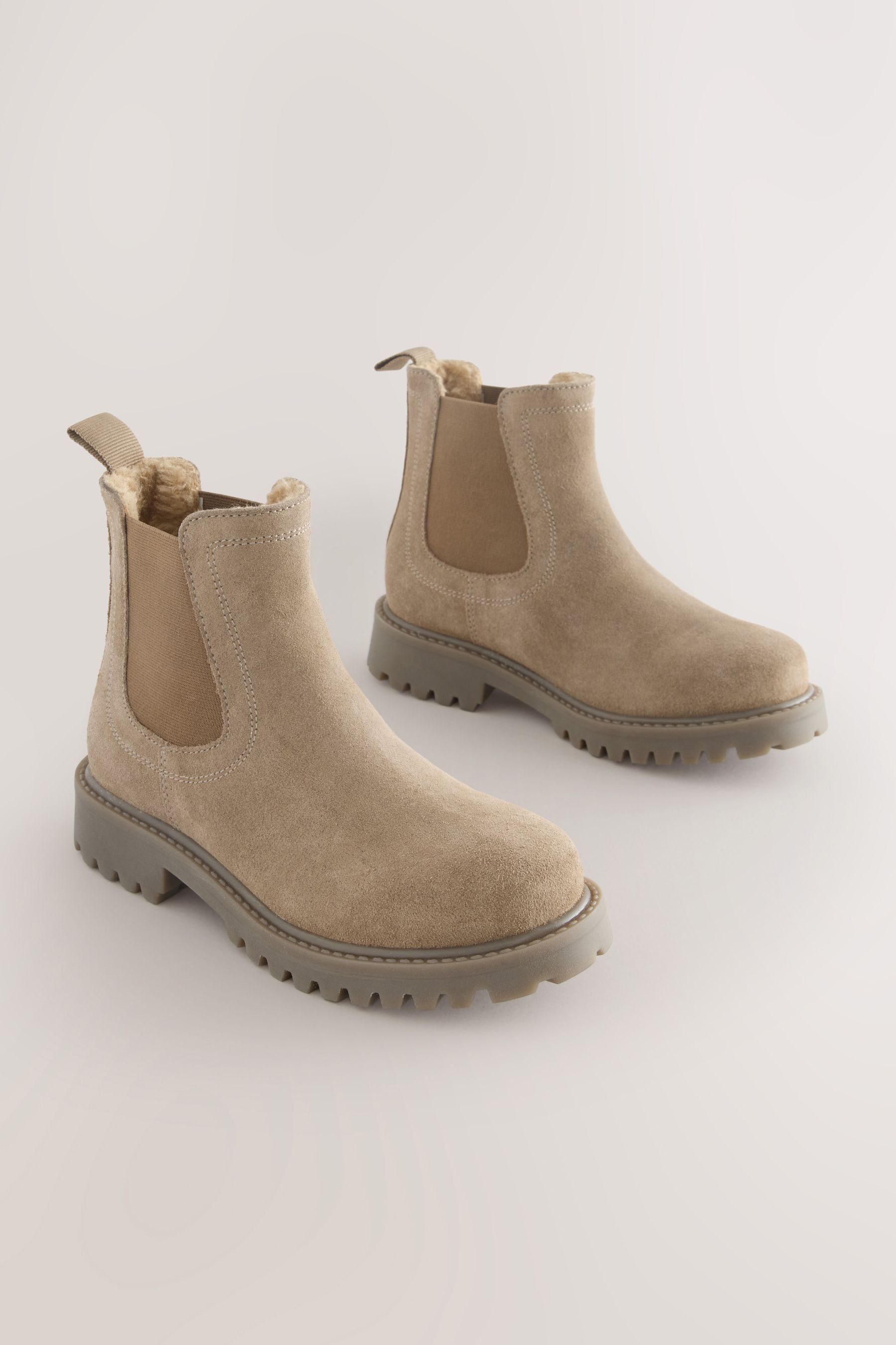 Next Warm gefütterte Chelsea-Stiefel aus Leder Chelseaboots (1-tlg)