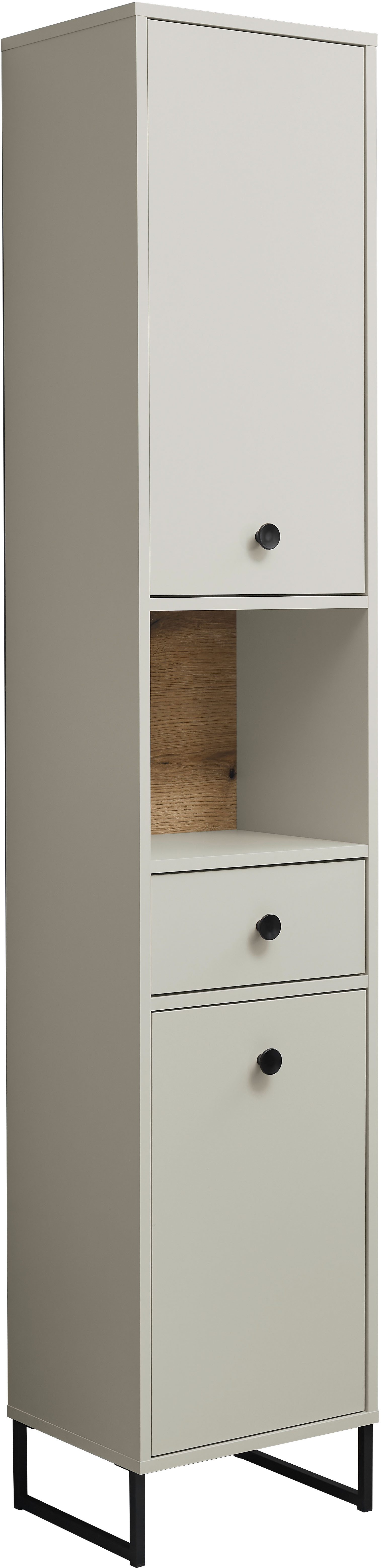 BASIC by Balculina Hochschrank Linea (1-St) Breite 60cm, U-Profil Füße, Unterflurauszug