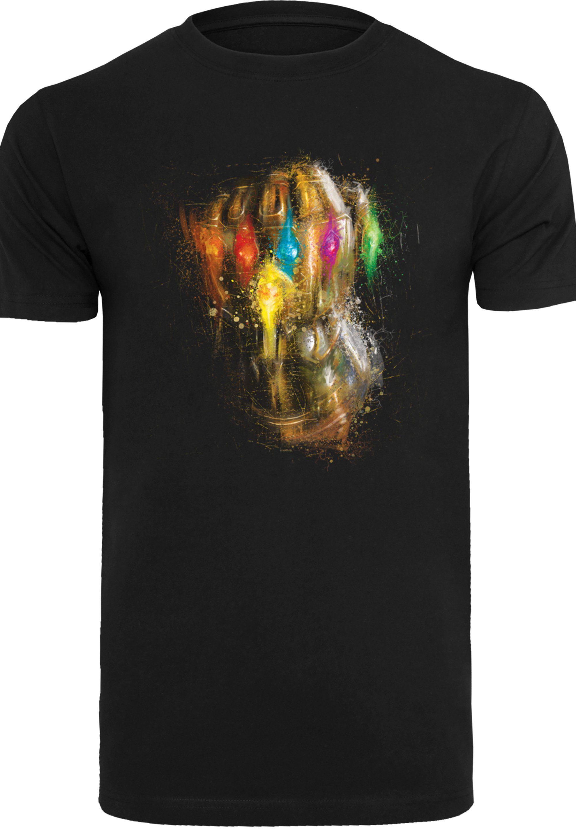 Merch,Regular-Fit,Basic,Logo Print Marvel T-Shirt F4NT4STIC Infinity Gauntlet Herren,Premium Avengers Endgame Splatter
