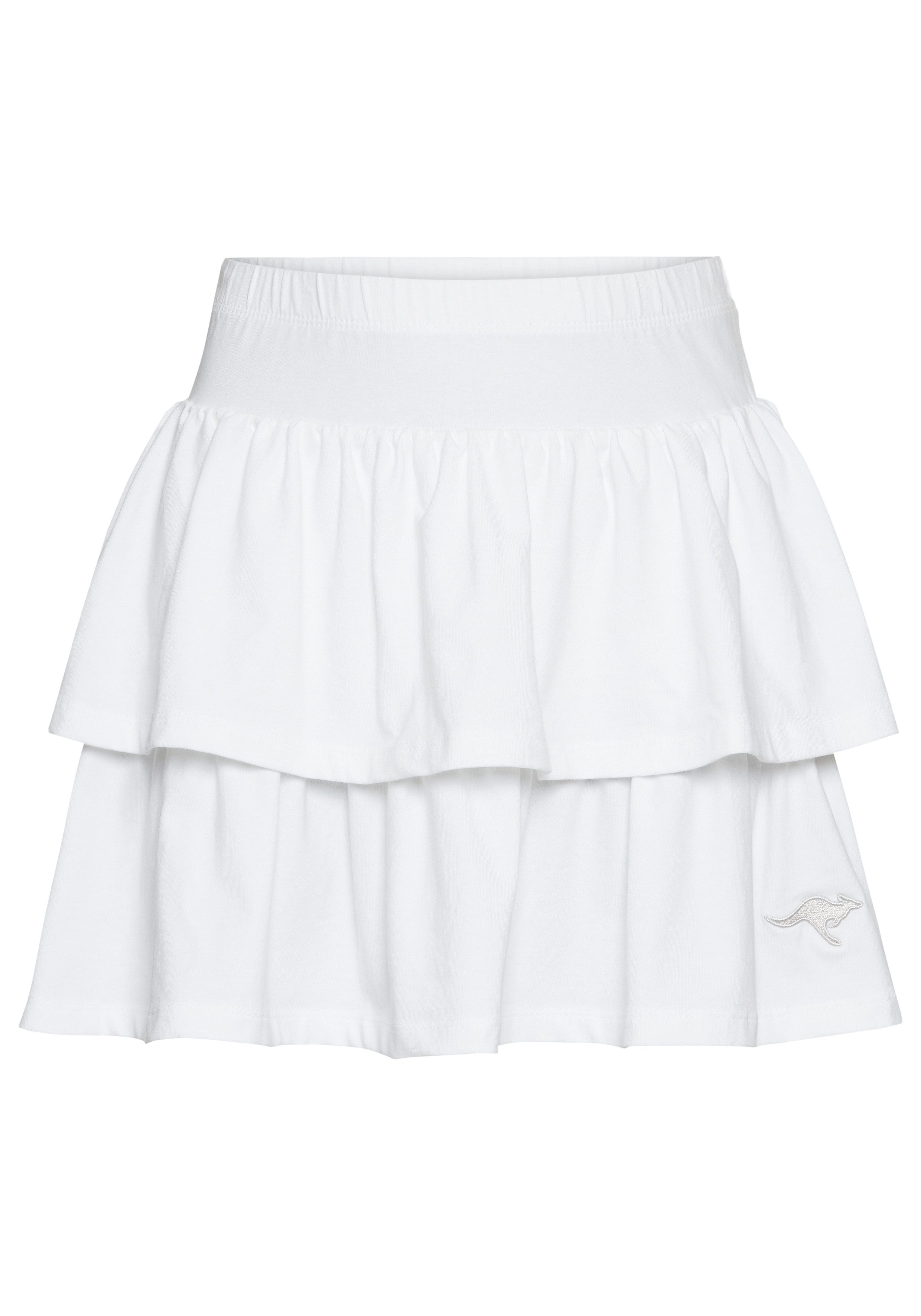 KangaROOS Volantrock Jersey-Rock mit Logostickerei, weich fallende Volants. € 19,99, (€ 19,99 pro 1 Stk).