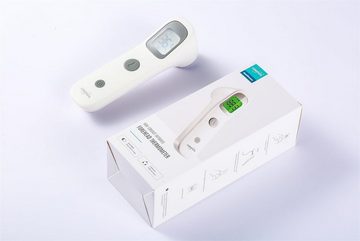 EUROPAPA Fieberthermometer Fieberthermometer für Baby Kinder Erwachsene, 1 x Fieberthermometer & 2 x AAA-Batterien im Lieferumfang enthalten, Stirnthermometer, Fieberalarm, °C/°F Schalter, 30-facher Messwertspeicher