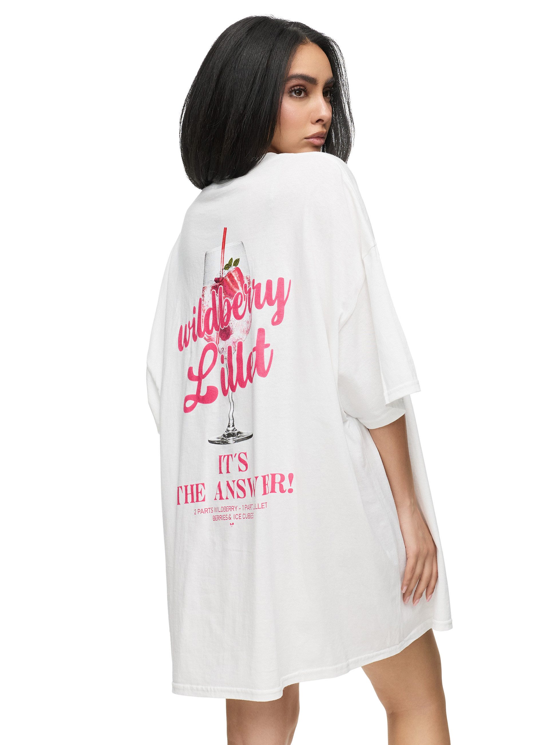 Worldclassca T-Shirt Worldclassca Oversized Print WILDBERRY LILLET T-Shirt günstig online kaufen