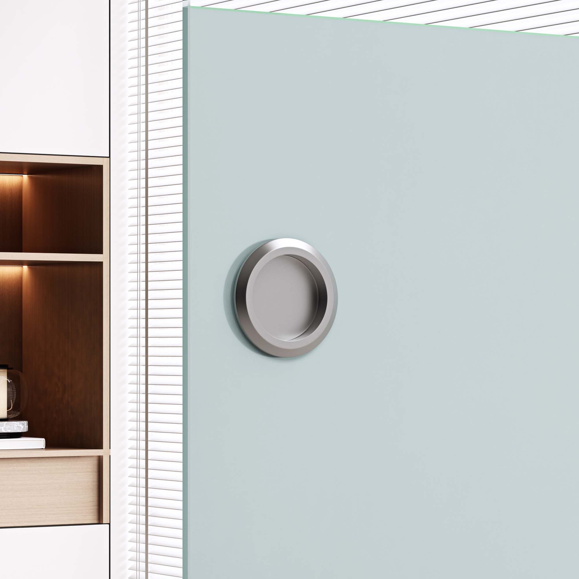 doporro Glasschiebetür Komplett set Soft-Close satiniert 8mm ESG H:215cm Amalfi TS11H/13H
