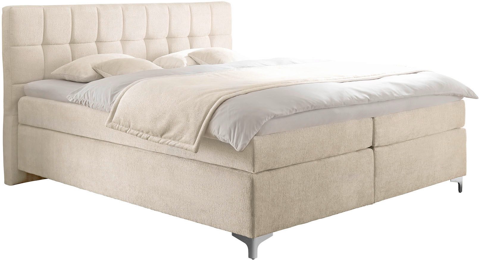 hapo Boxspringbett Nizza erhältlich in den Breiten 100, 160, 180 & 200cm, in verschiedenen Matratzenqualitäten, Härtegraden und Farben verfügbar