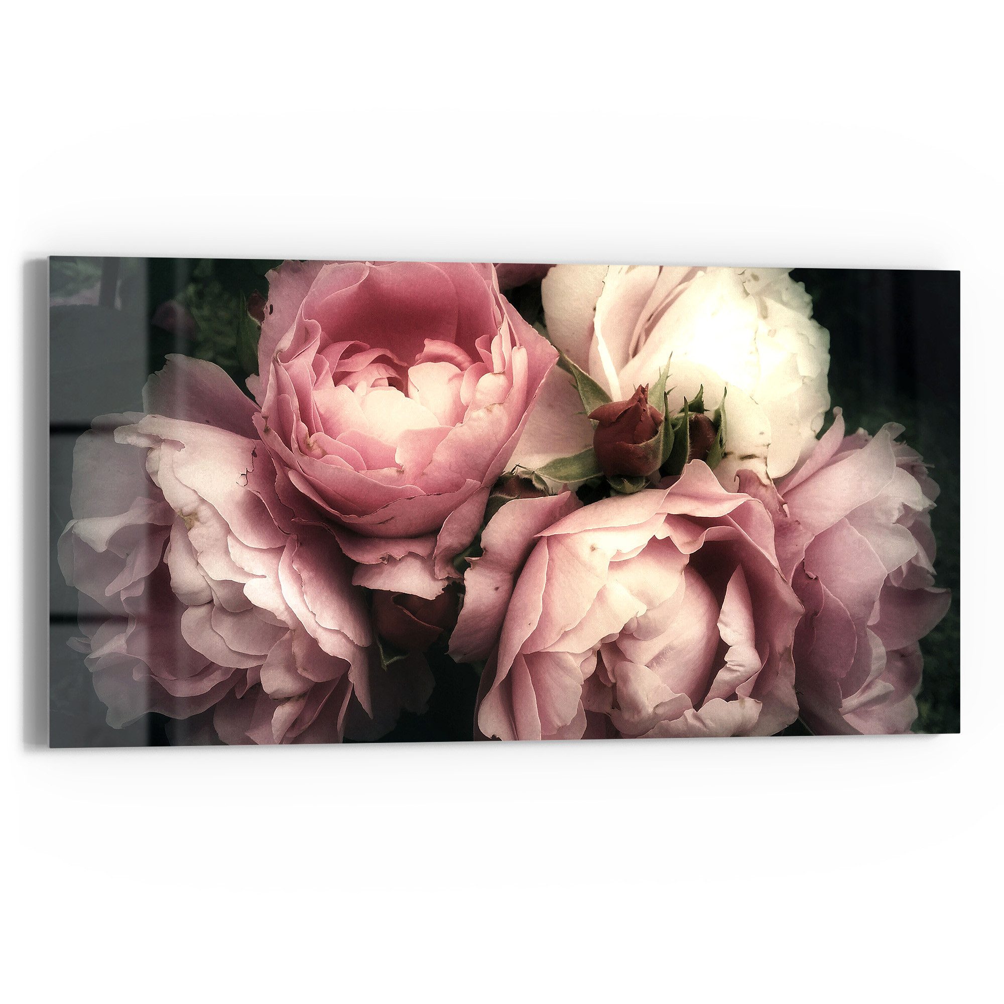 DEQORI Glasbild 'Nostalgische Blüte', 'Nostalgische Blüte', günstig online kaufen