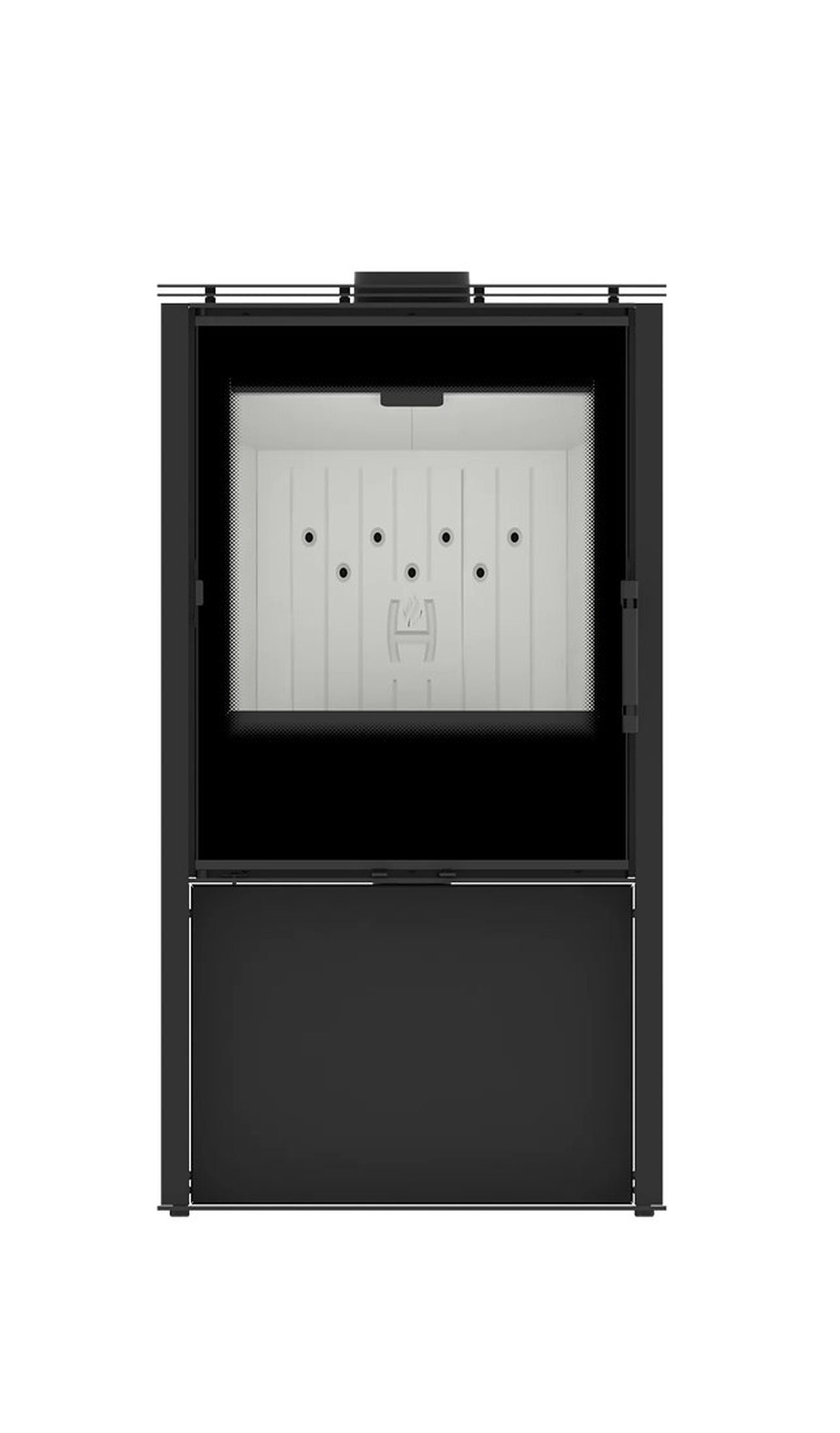 Hitze Kaminofen Hitze Holzofen Lupo M schwarz Bauart, BlmSchV II Bauart 1, 8,70 kW