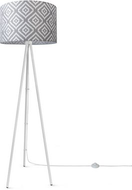 Paco Home Stehlampe Trina Stella, ohne Leuchtmittel, Dreibein Modern Stofflampenschirm Vintage Design Textil Wohnzimmer