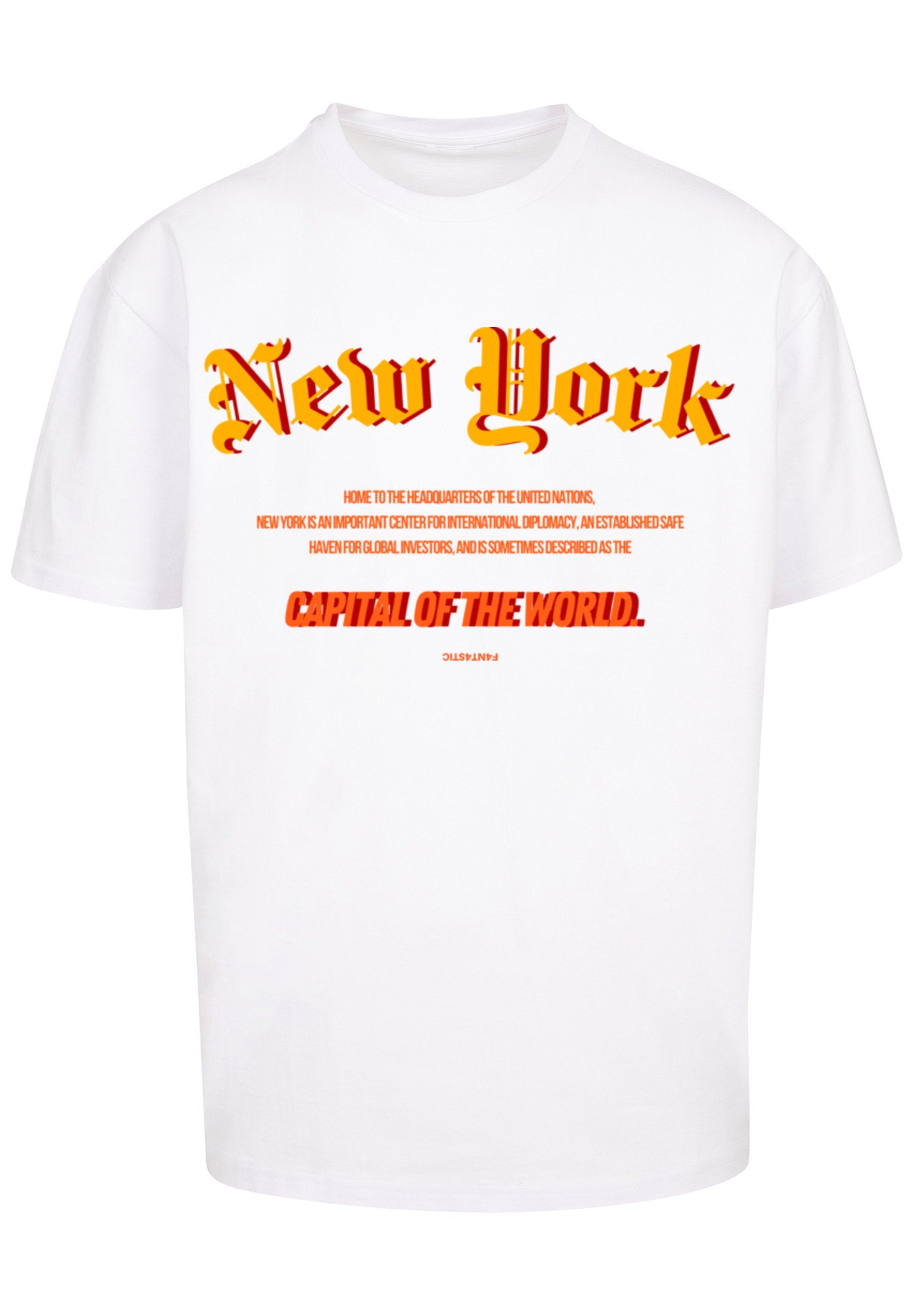 New weiß York T-Shirt TEE F4NT4STIC OVERSIZE Print